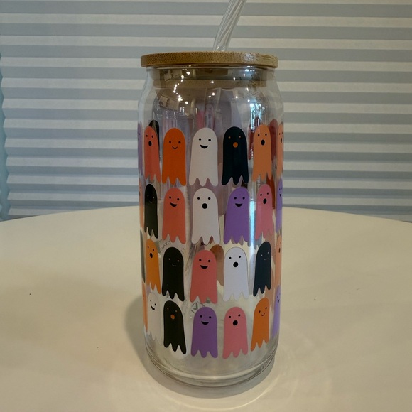 Colorful Ghosts Tumbler with Straw - Picture 1 of 5